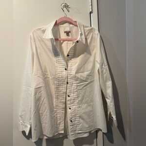J. Jill Cream Button-Up Blouse